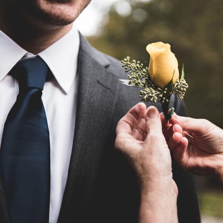 Boutonniere detail, Somerset Hills NJ wedding